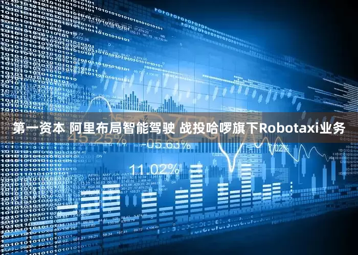 第一资本 阿里布局智能驾驶 战投哈啰旗下Robotaxi业务